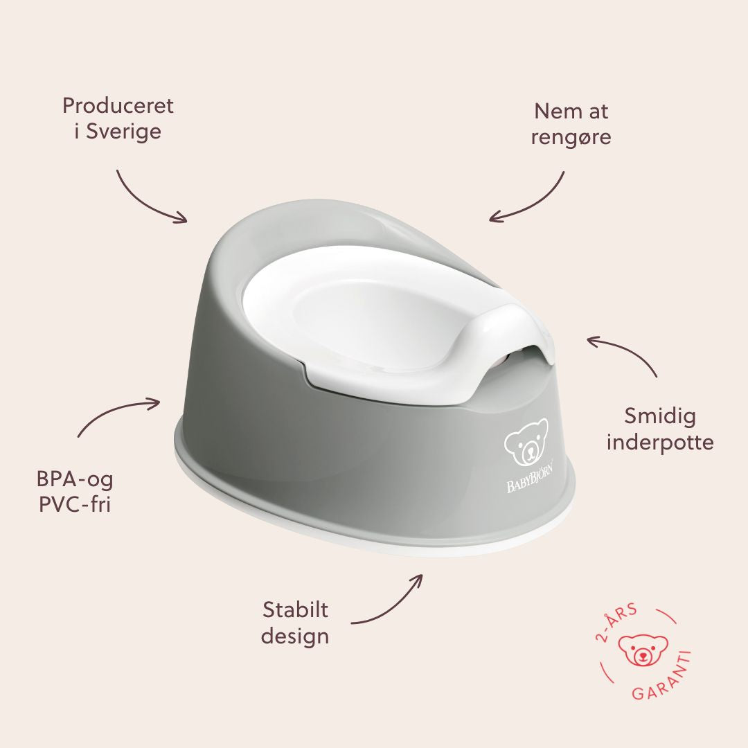 BabyBjörn Smart Potte - Grå/Hvid
