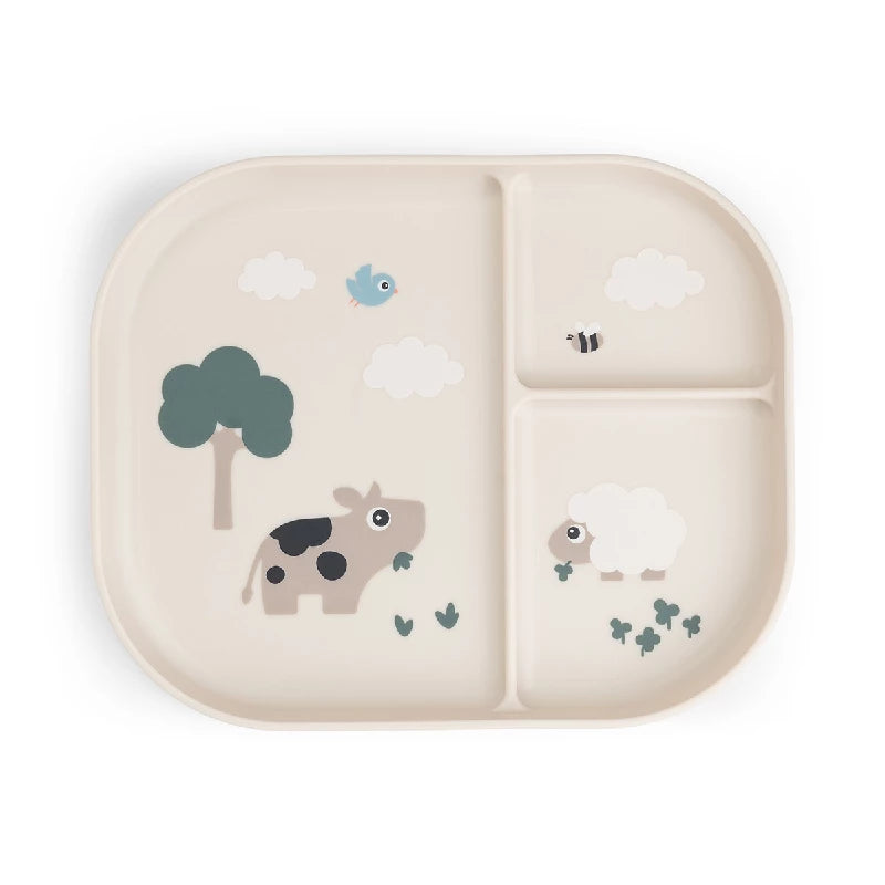 Done By Deer Foodie inddelt tallerken Tiny farm Sand