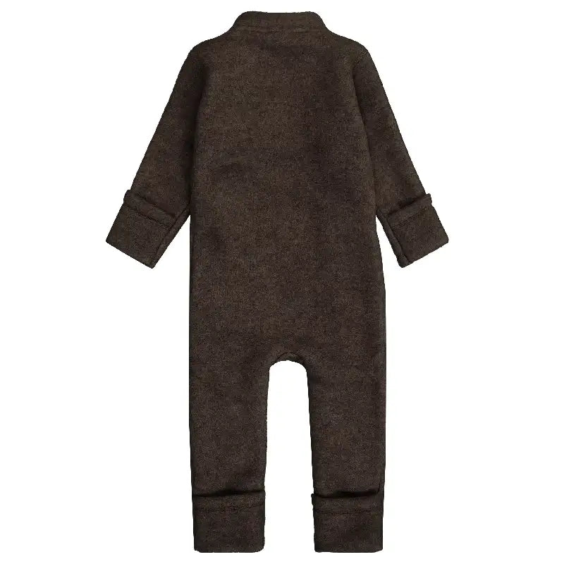Mikk-Line Ulddragt - Dark Brown Melange