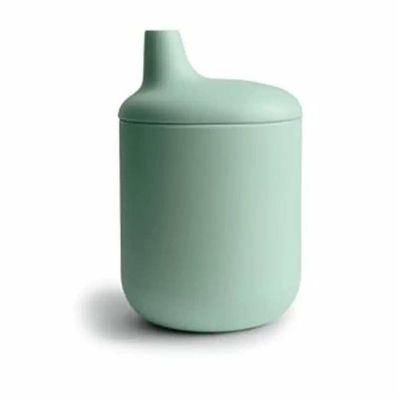Mushie Silikone Sippy Kop Cambridge Blue