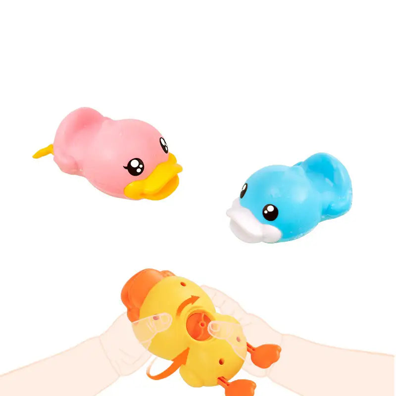 B.Duck Wind Up Bath Duck - Gul/Pink