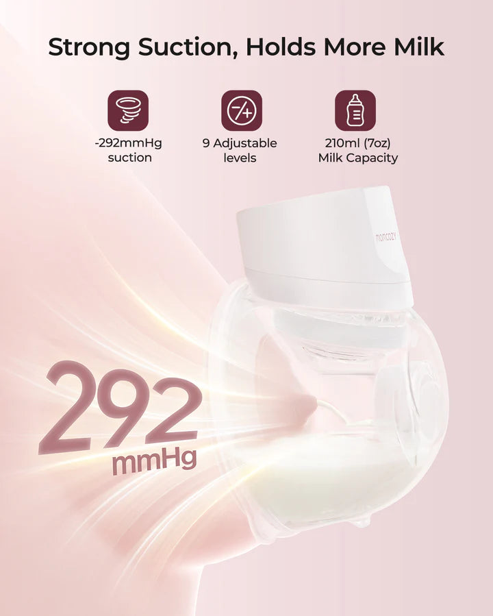 Momcozy S12 Pro dobbelt bærbar brystpumpe – hvid