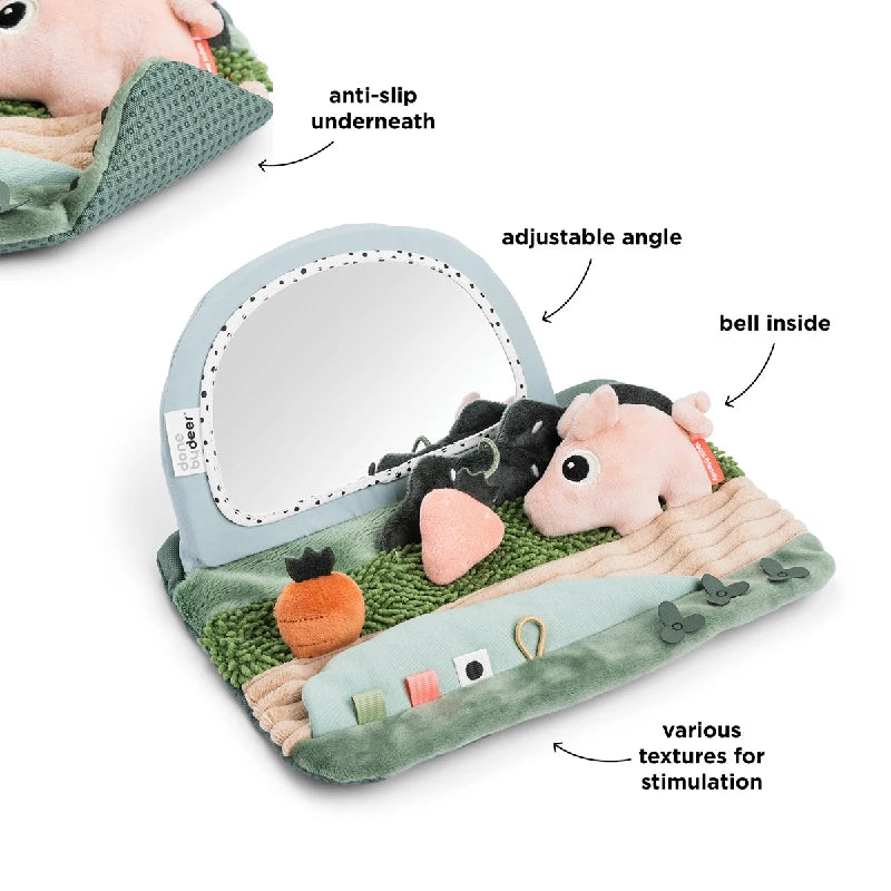 Done By Deer Tummy time sensorisk spejl Tiny farm Farvemix
