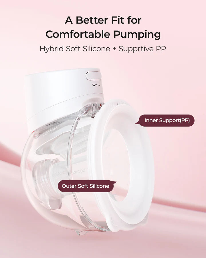 Momcozy S12 Pro dobbelt bærbar brystpumpe – hvid