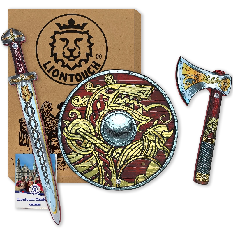 Liontouch Viking gavesæt med sværd / økse og skjold