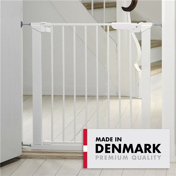 BabyDan Premier sikkerhedsgitter - hvid, 73,5-79,6 cm