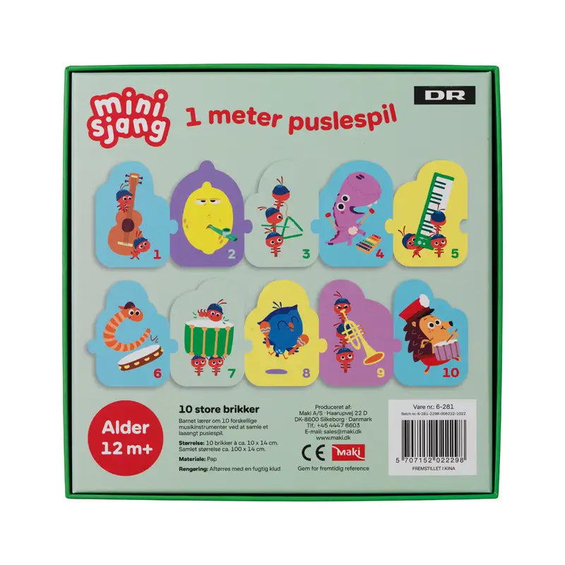 DR Børste 1 meter Puslespil - 10 pcs