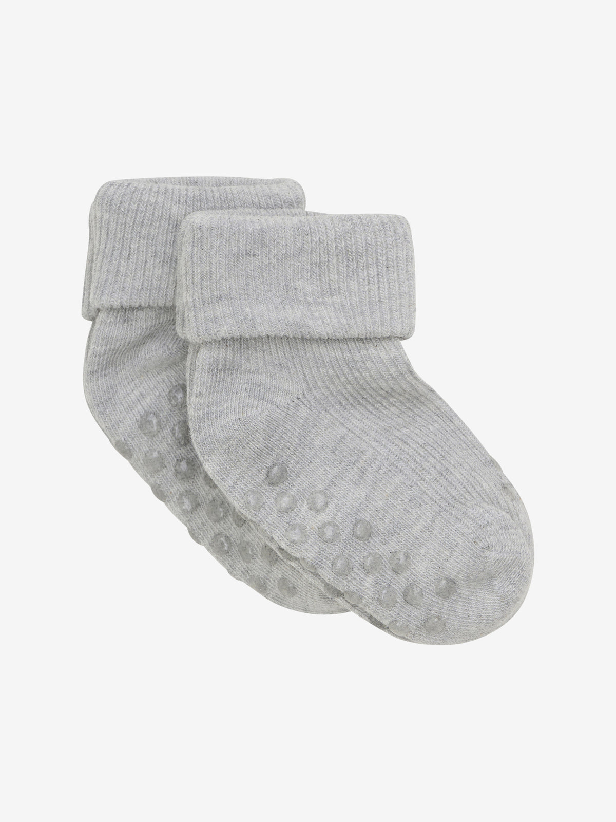 Baby rib sock m. ABS (2-pack) - Light Grey