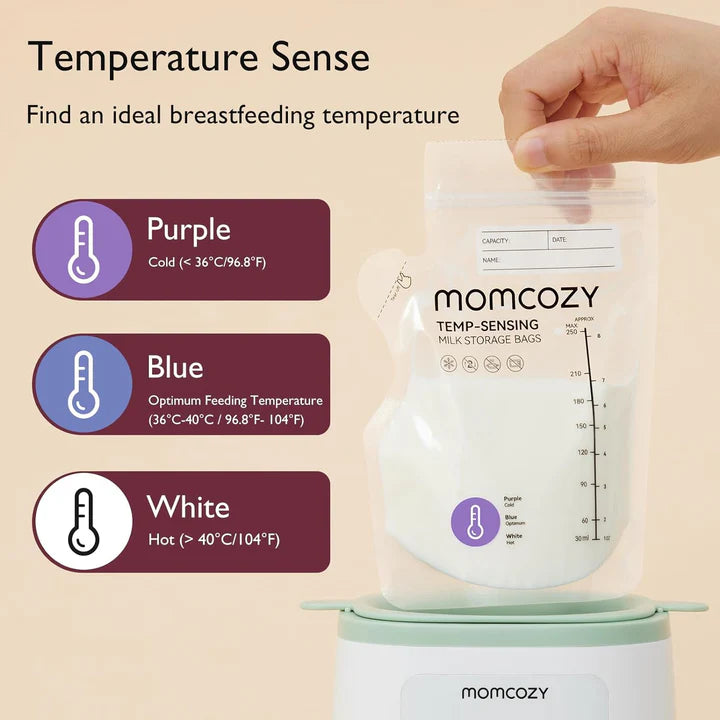 Momcozy Spout opbevaringsposer til brystmælk – 120 stk