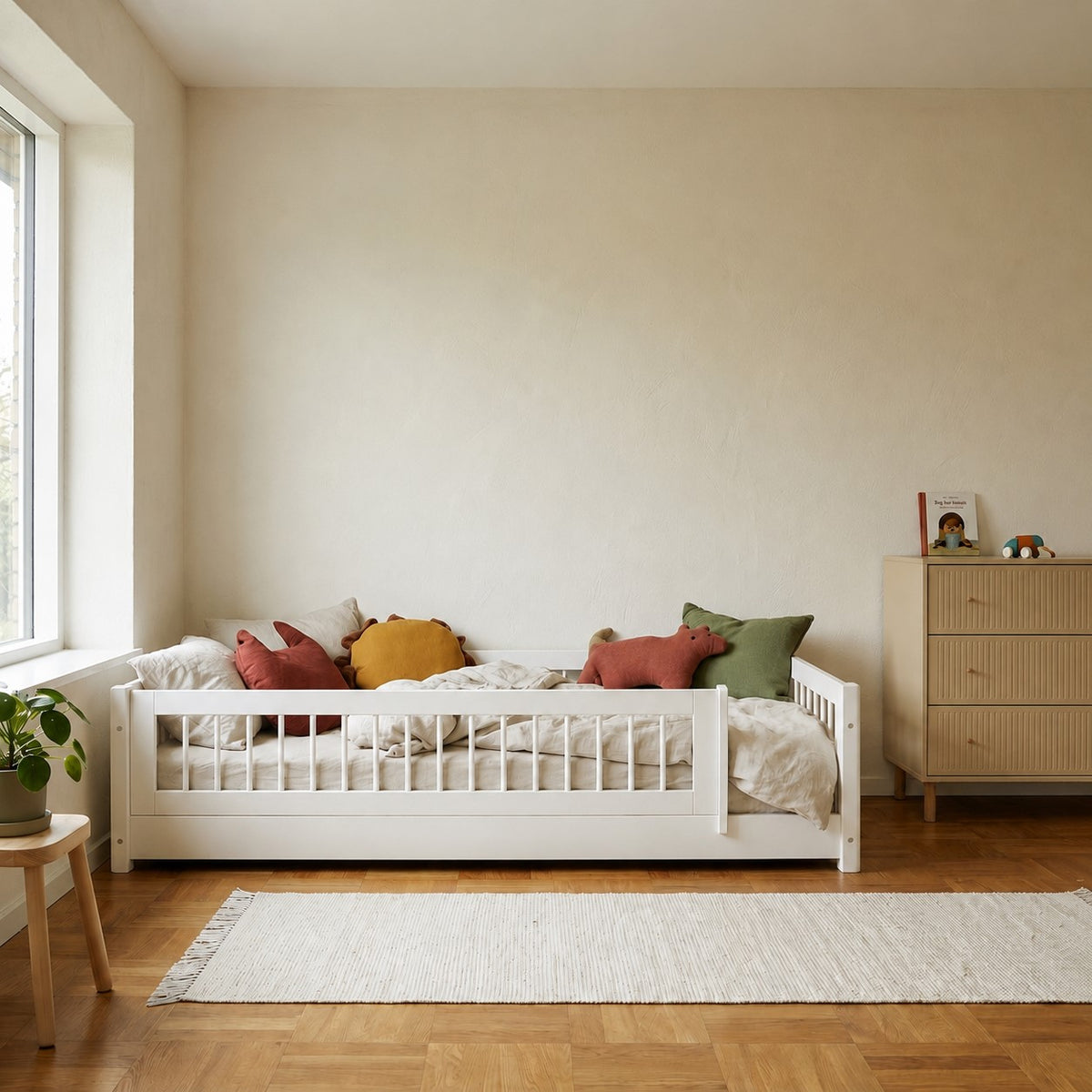 Flexa Montessori seng 90x200cm - massive sider og sengehest (massiv)