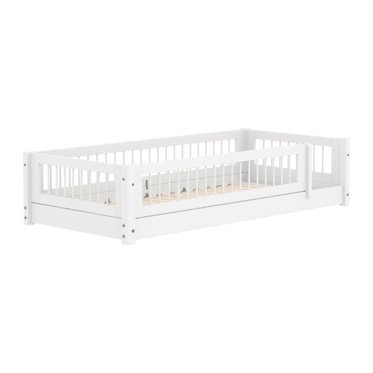 Flexa Montessori seng 90x200cm - tremmesider og sengehest (tremmer)