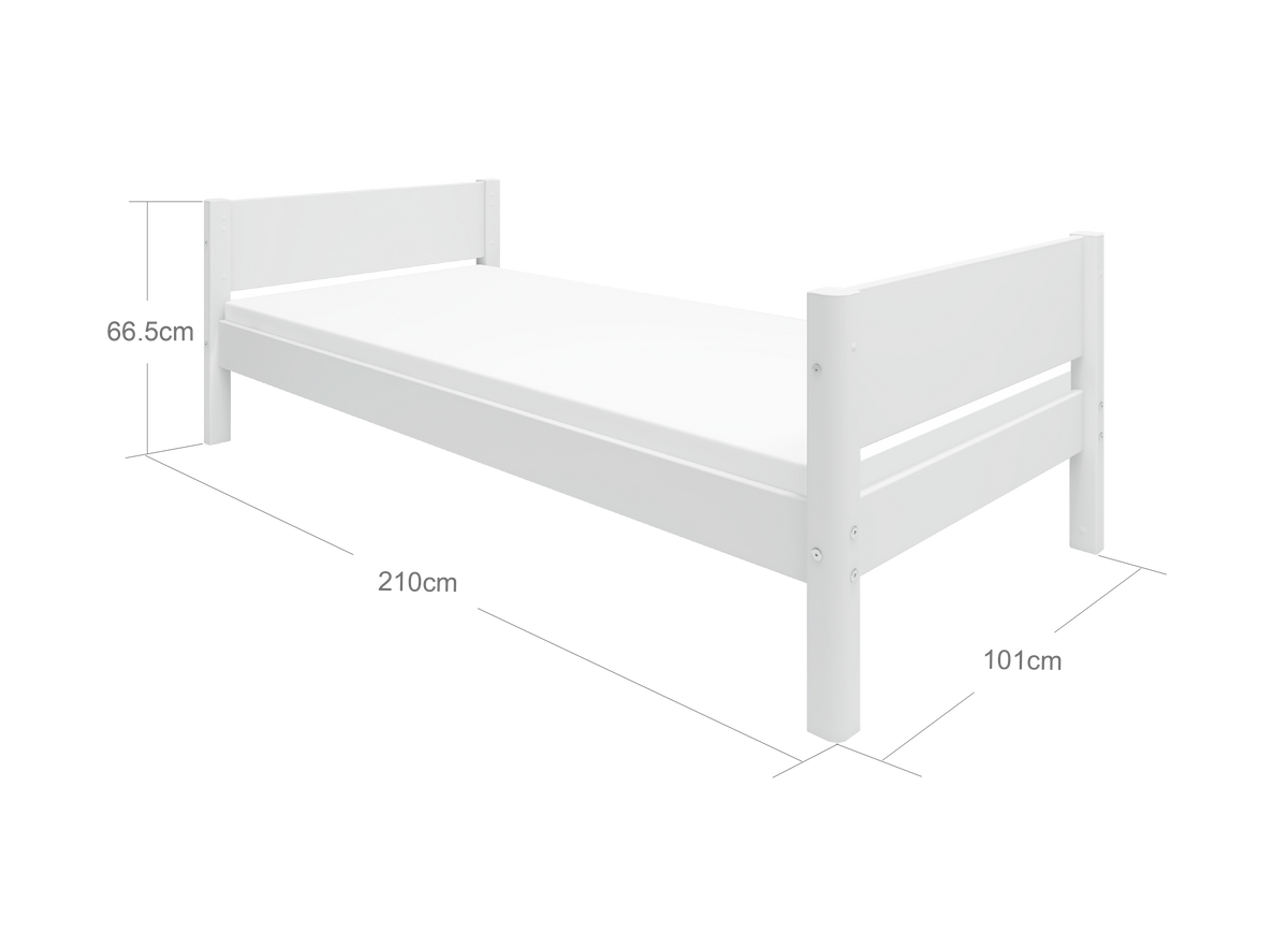 FLEXA WHITE Enkeltseng 90x200 cm - Hvid