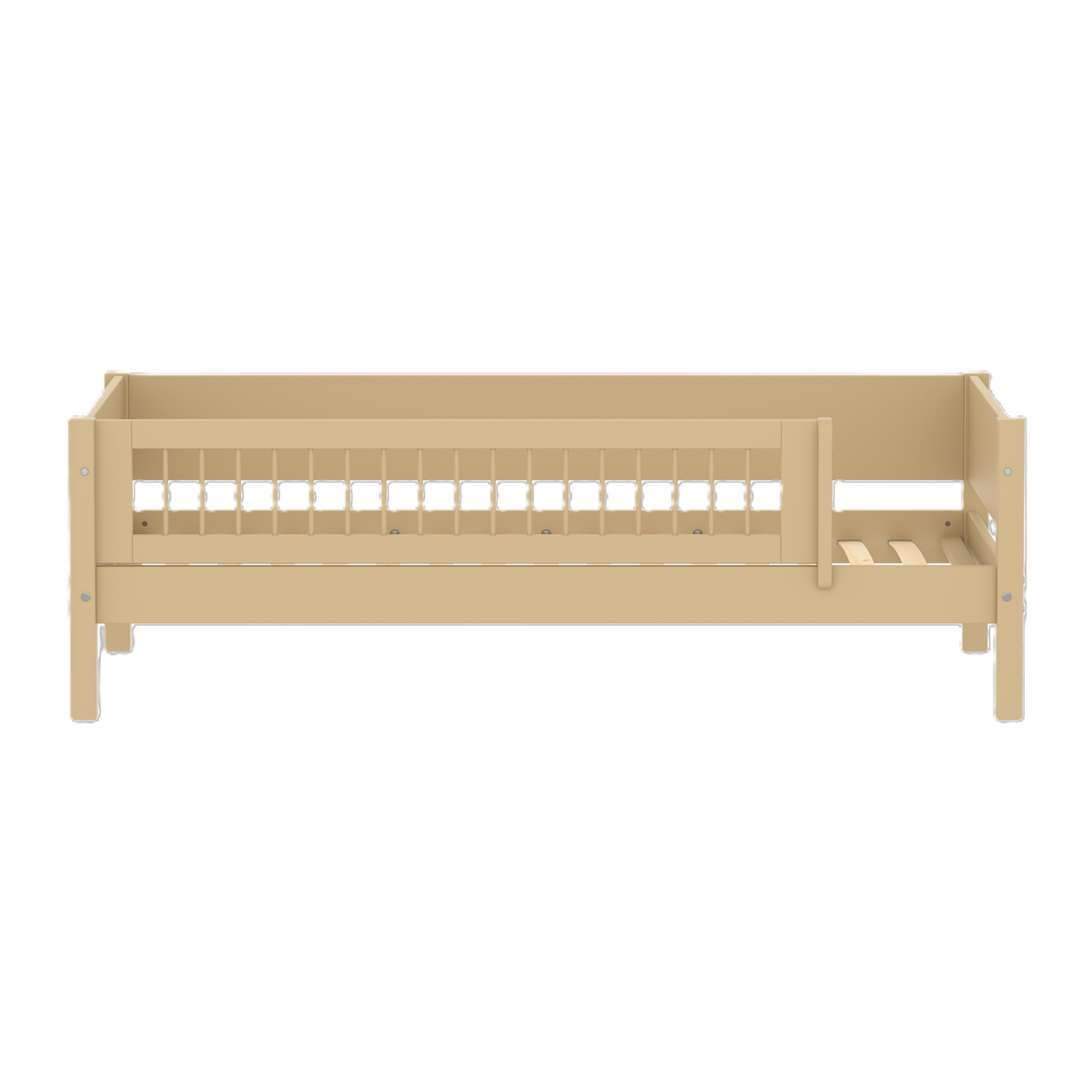 FLEXA WHITE Enkeltseng 90x200 cm m. crossbar sengehest - Sand
