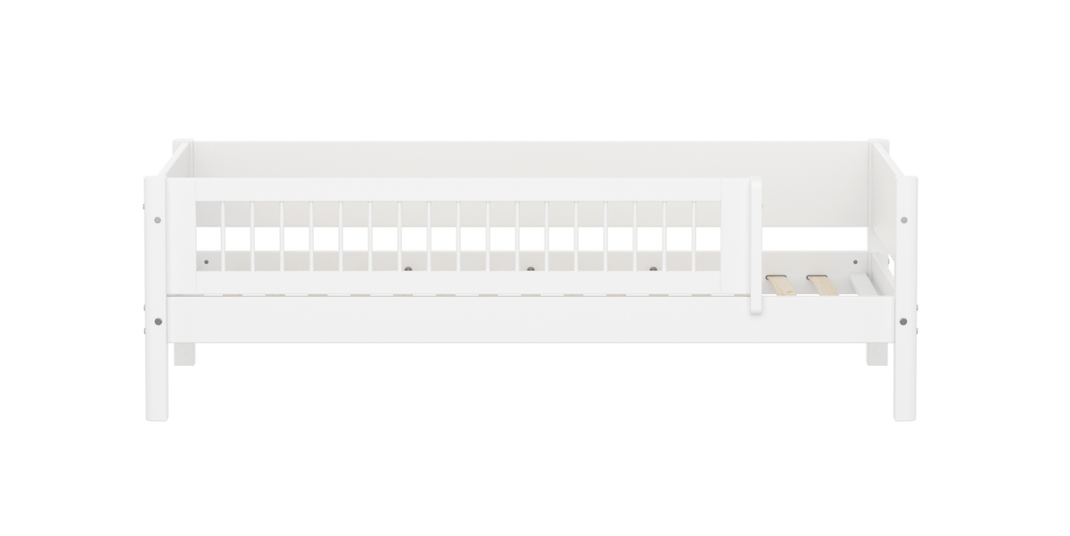 FLEXA WHITE Enkeltseng 90x200 cm m. crossbar sengehest - Hvid