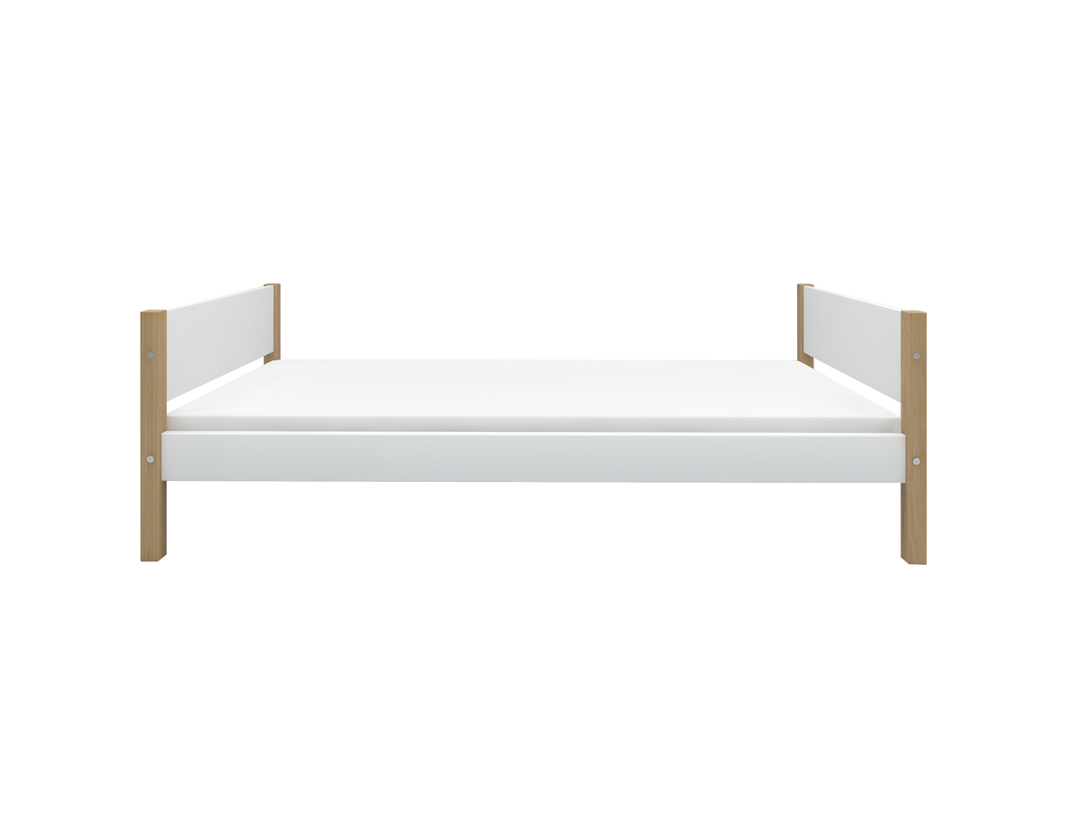 FLEXA NOR Enkeltseng 90x200 cm - Hvid/eg