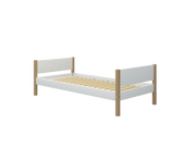 FLEXA NOR Enkeltseng 90x200 cm - Hvid/eg