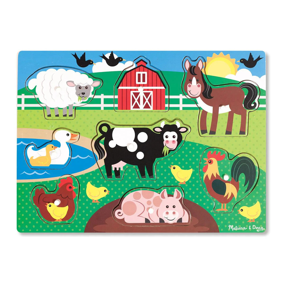Melissa & Doug Knoppuslespil - Bondegårdsdyr