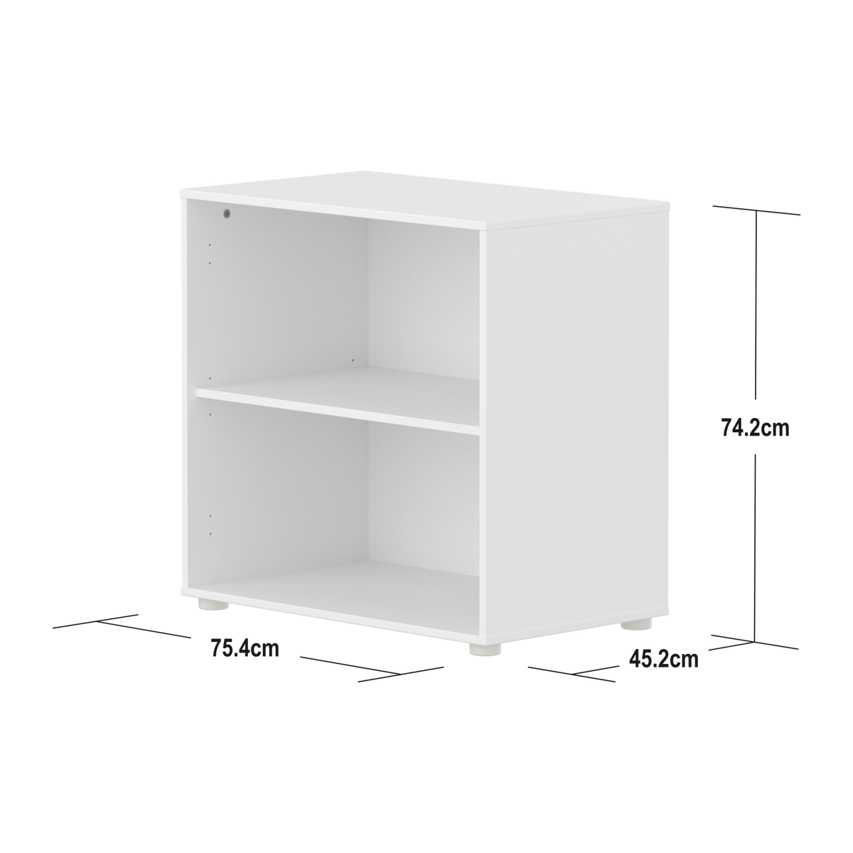 Flexa Saga Reol 74x75,5x45 Hvid