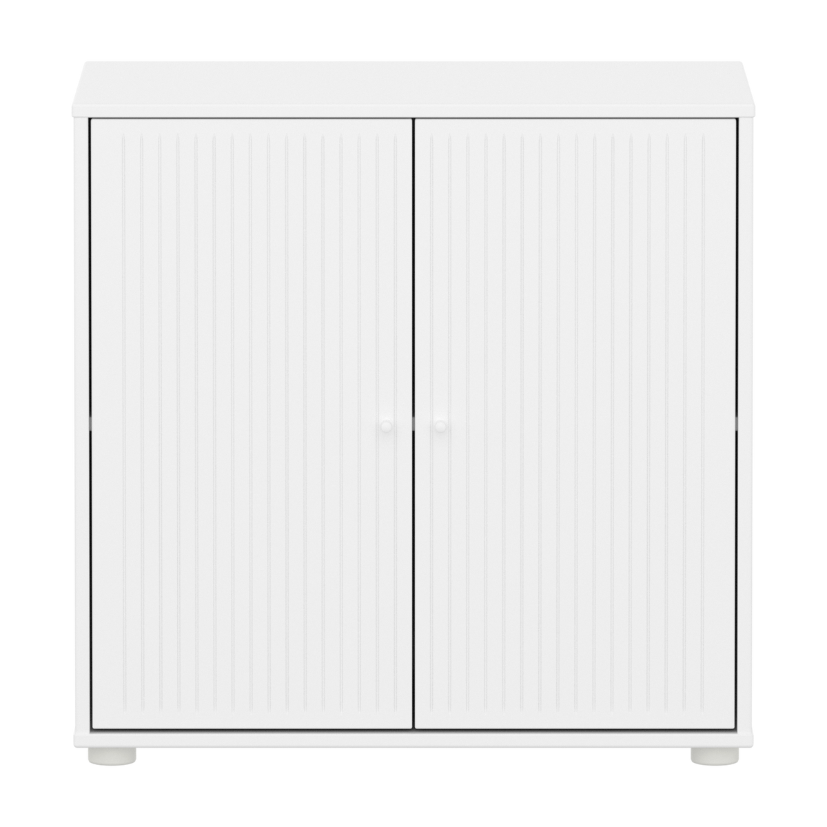 Flexa Saga Skab 74,20x75,5x45 Hvid riller/Hvid greb
