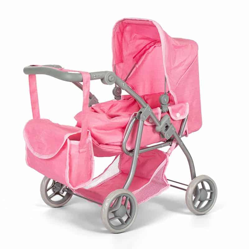 Mamamemo dukkevogn med lift - pink