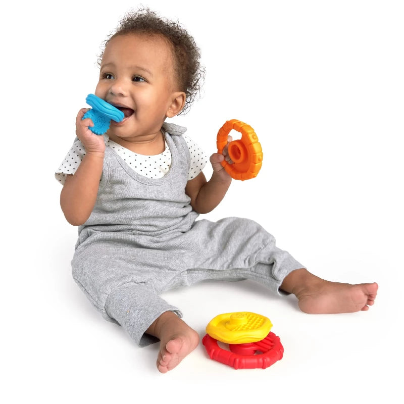 Baby Einstein Stack & Teethe multi - tekstur legesæt med bideringe