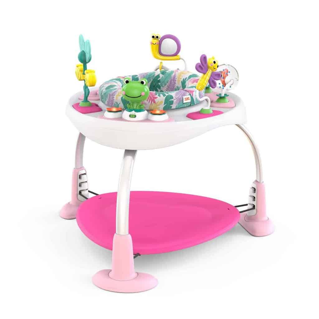 Bounce Bounce Baby™ 2 - i - 1 legetrampolin og bord pink