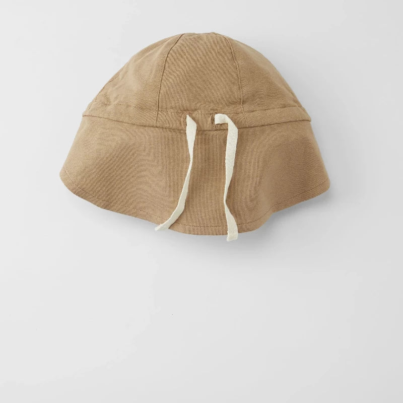 Sun Hat (reversible) - Peanut Brown/Sandy Beach (6-12m)