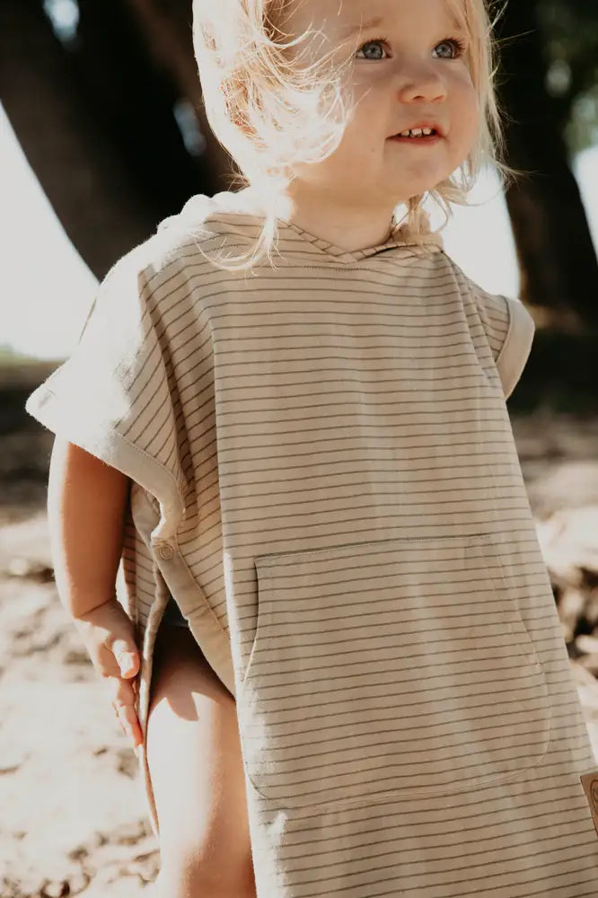 Cloby UV Poncho 1-3 år - Sandy Beach/Olve Green