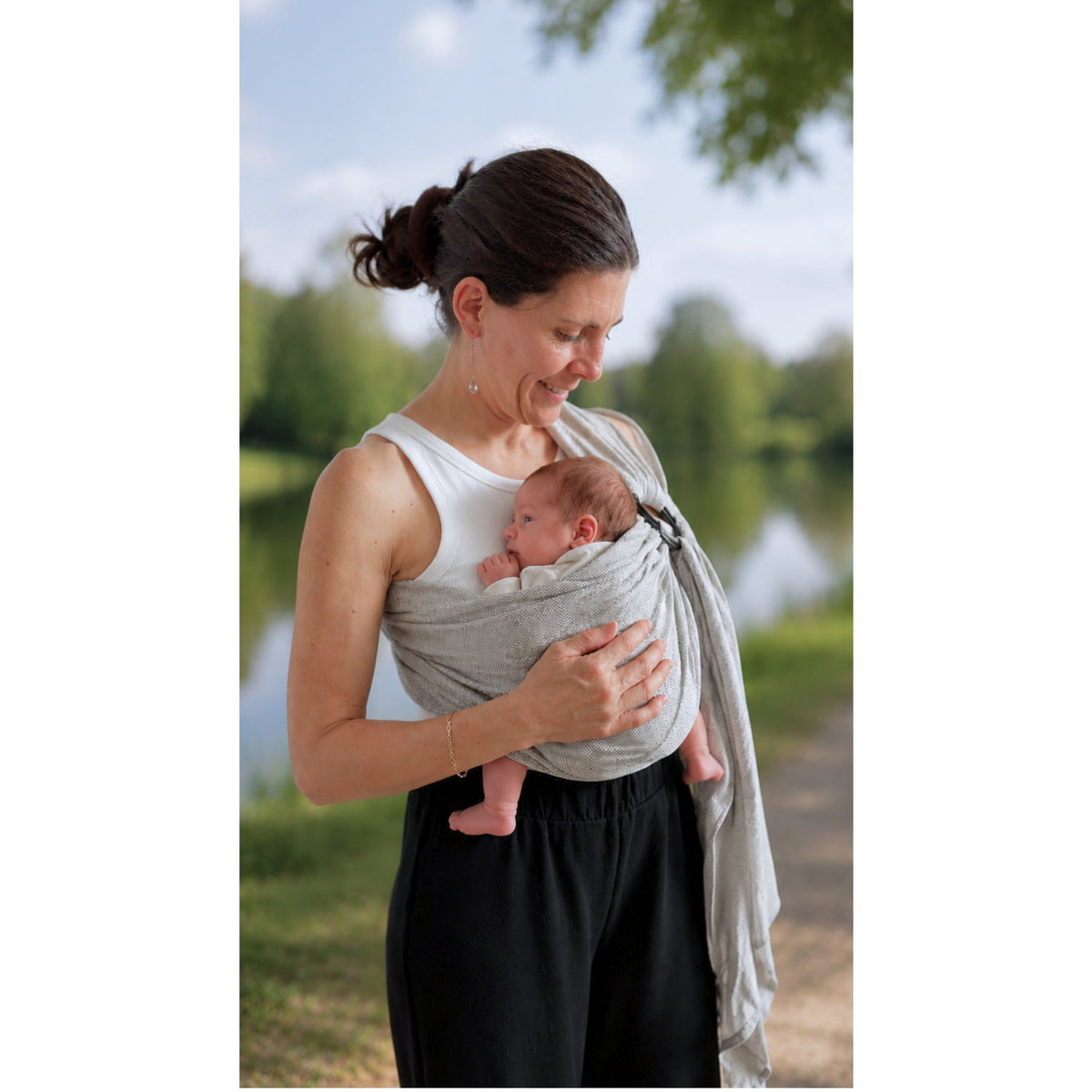 Håndvævet Baby Slynge - Rebozo Oscar Grey