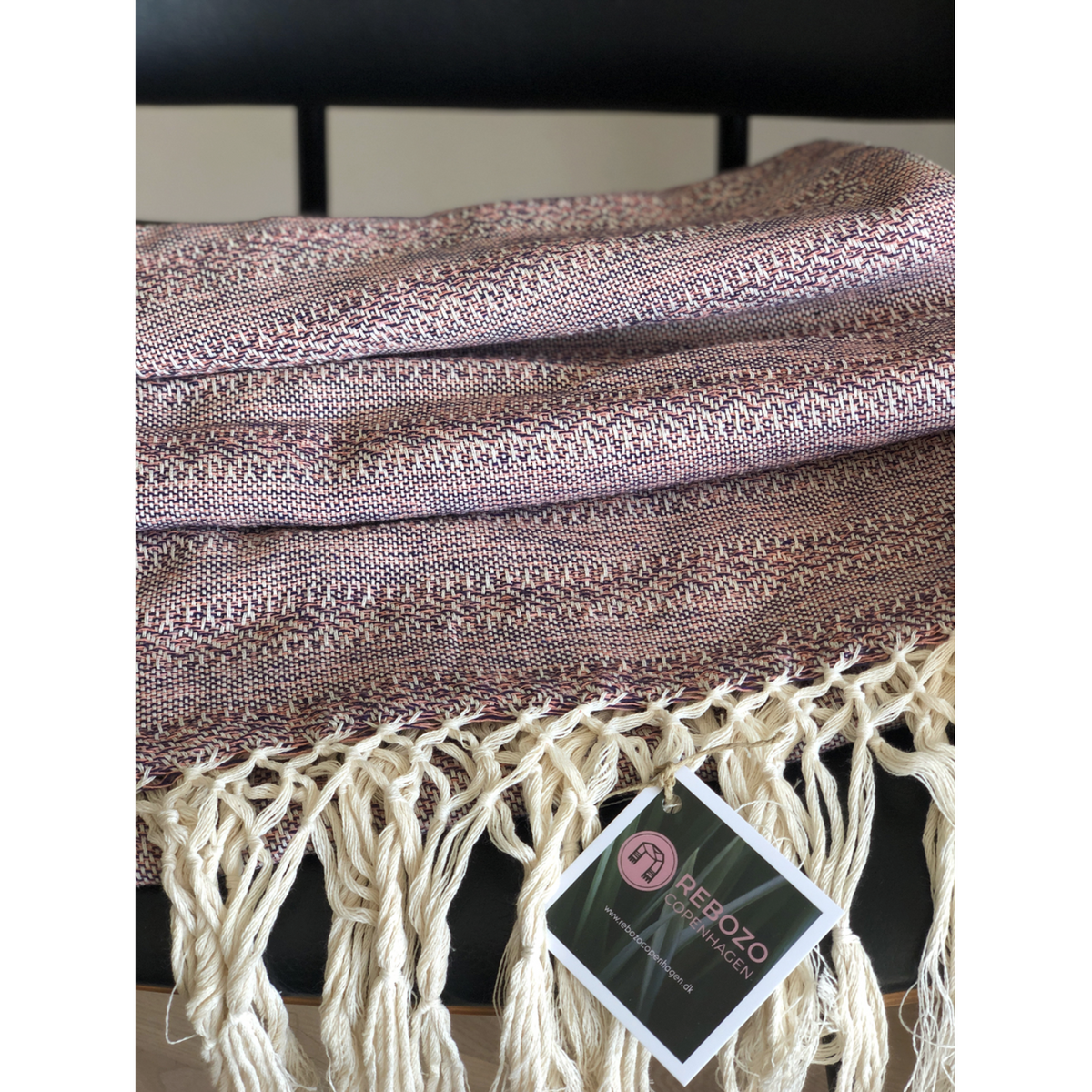 Rebozo Håndvævet Fastvikle Emma - Purple Coral