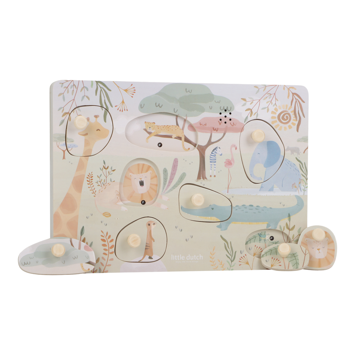 Little Dutch - Lydpuslespil - Safari Friends