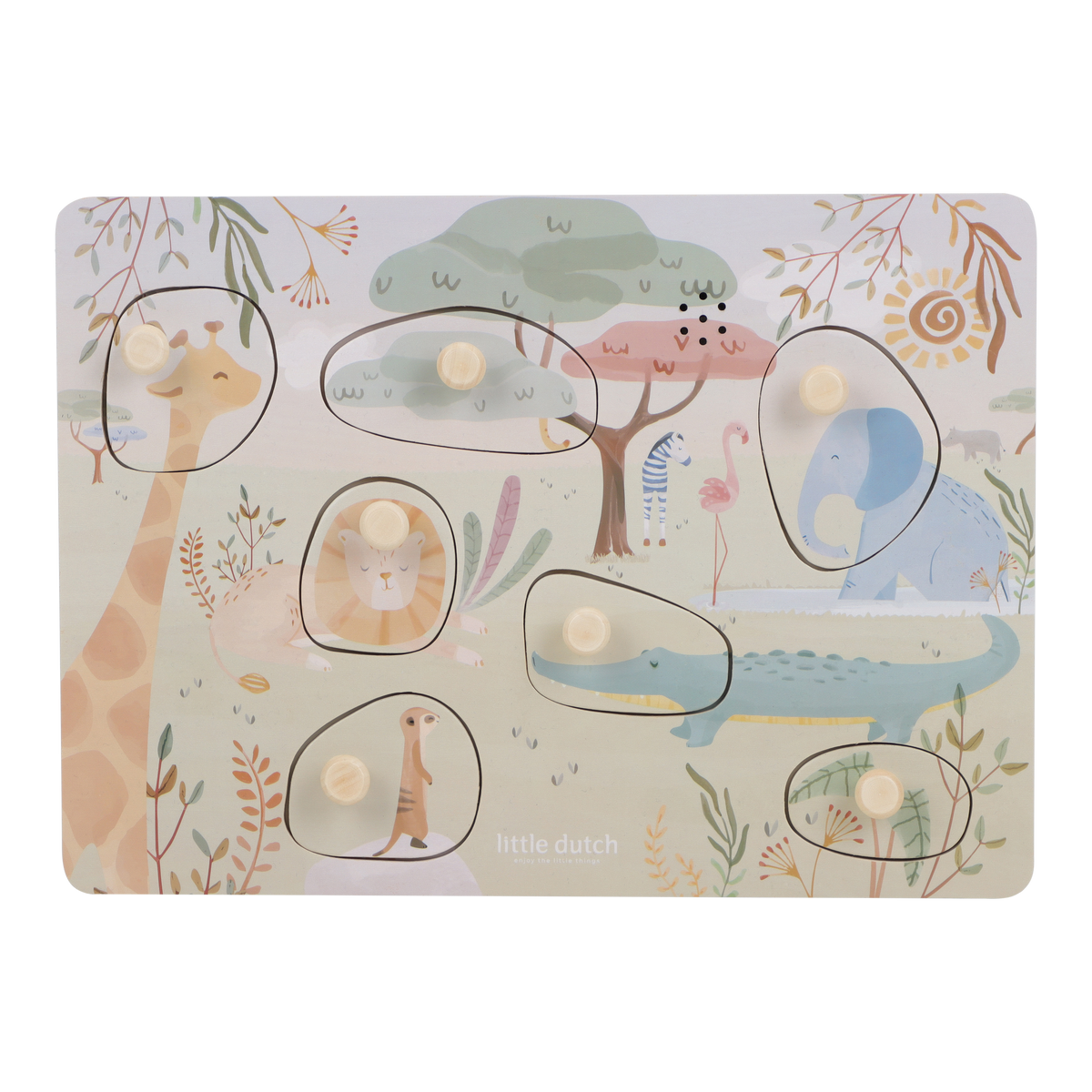 Little Dutch - Lydpuslespil - Safari Friends