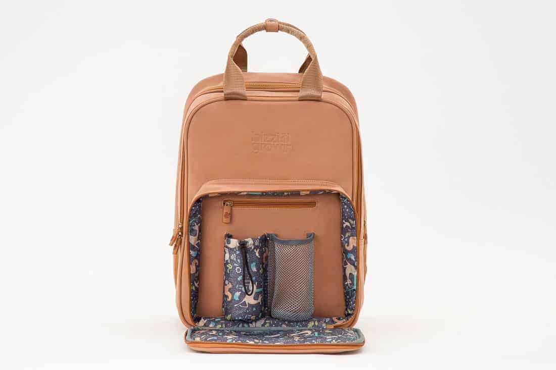 Bizzi Growin RucPOD® Pusletaske og rejseseng - Vegan Leather - Porcini