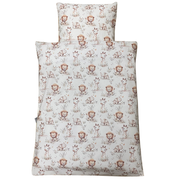 Junior sengelinned, dess. 1339 beige m/ sød giraf