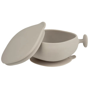 b.box Madskål med låg Silikone - Beige