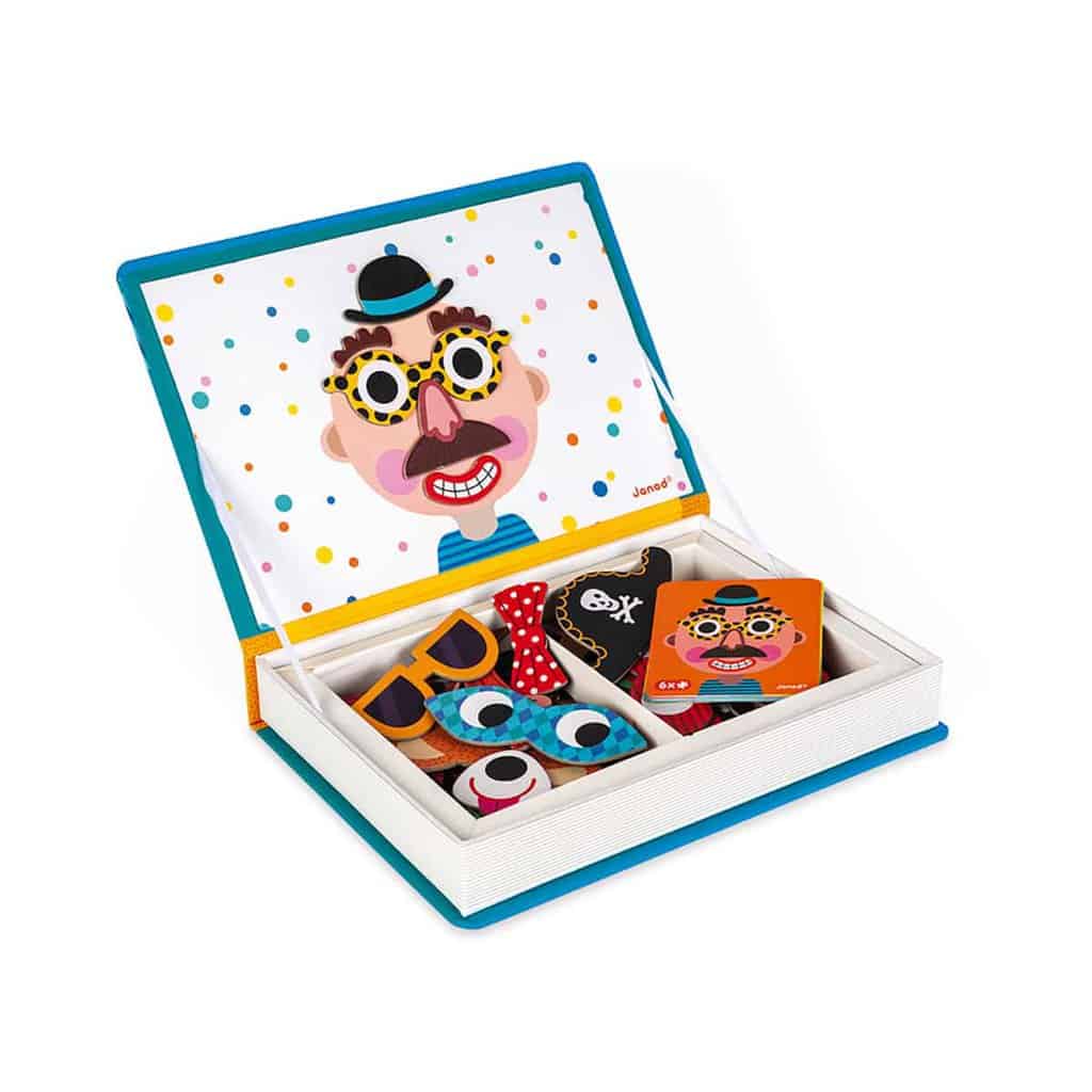 Janod Magnetibook -  Boy’s Crazy Faces