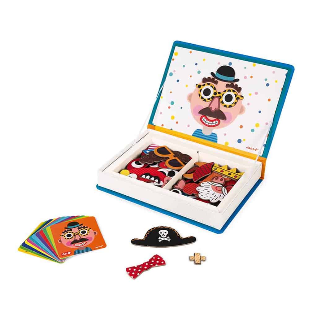 Janod Magnetibook -  Boy’s Crazy Faces
