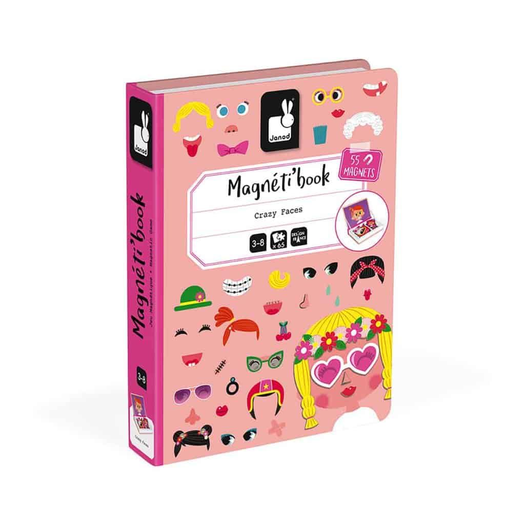 Janod Magnetibook - Girl’s Crazy Faces