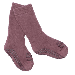 Skridsikre Strømper Tyk Bomuld - Misty Plum