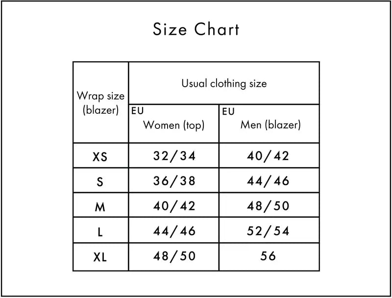 Najell Wrap - Charcoal Black L